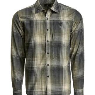 Modern Button Flannel - Modern Charcoal Plaid / 2XL