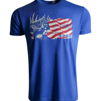 USA Whitetail Tee - Heather Royal / L
