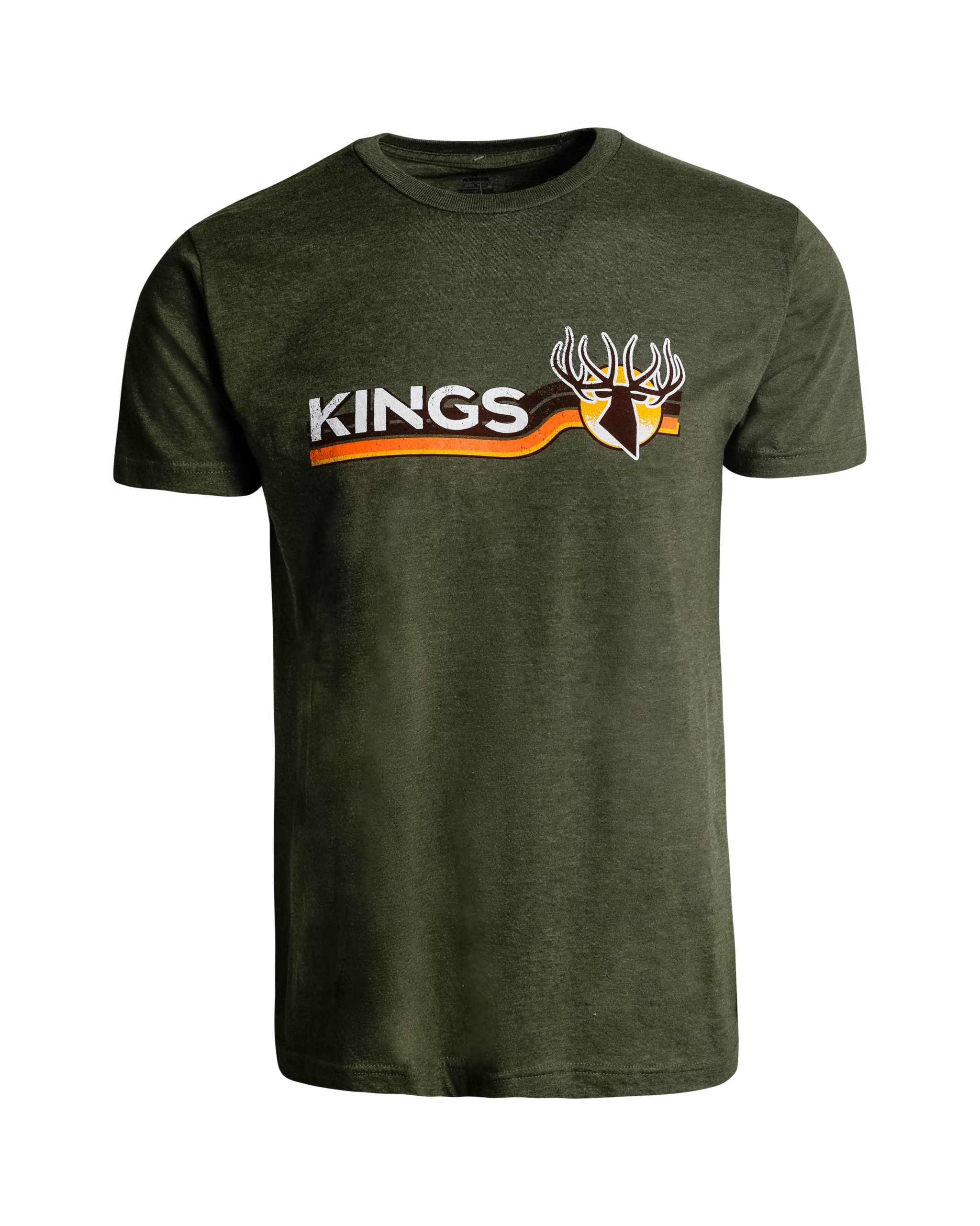 Elk Ribbon Tee - Heather Military Green / 2XL