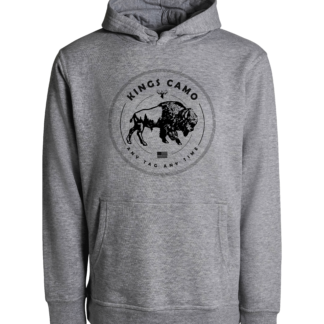 kings buffalo hoodie - Heather Grey / 2XL