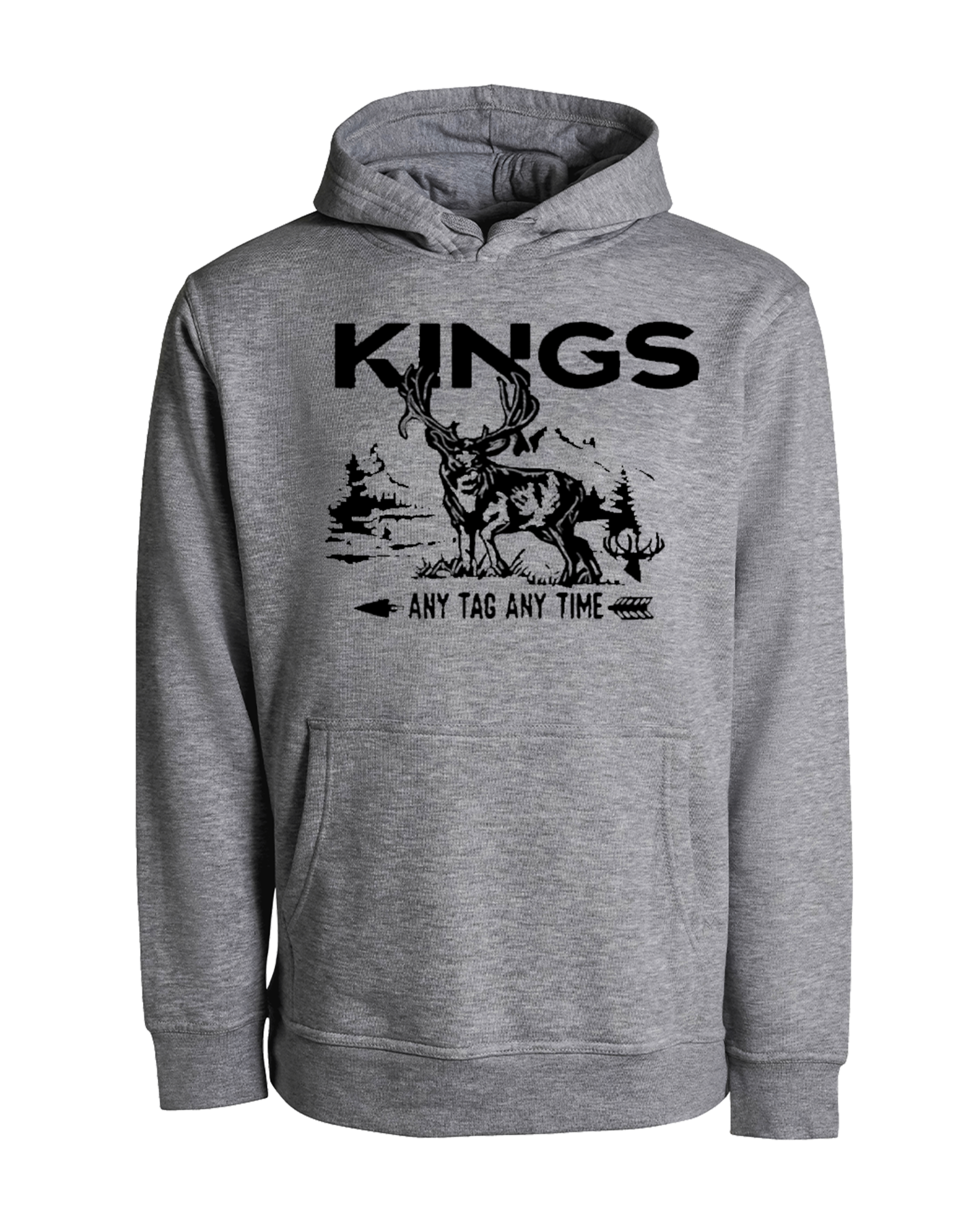 kings muley hoodie - Heather Grey / 2XL