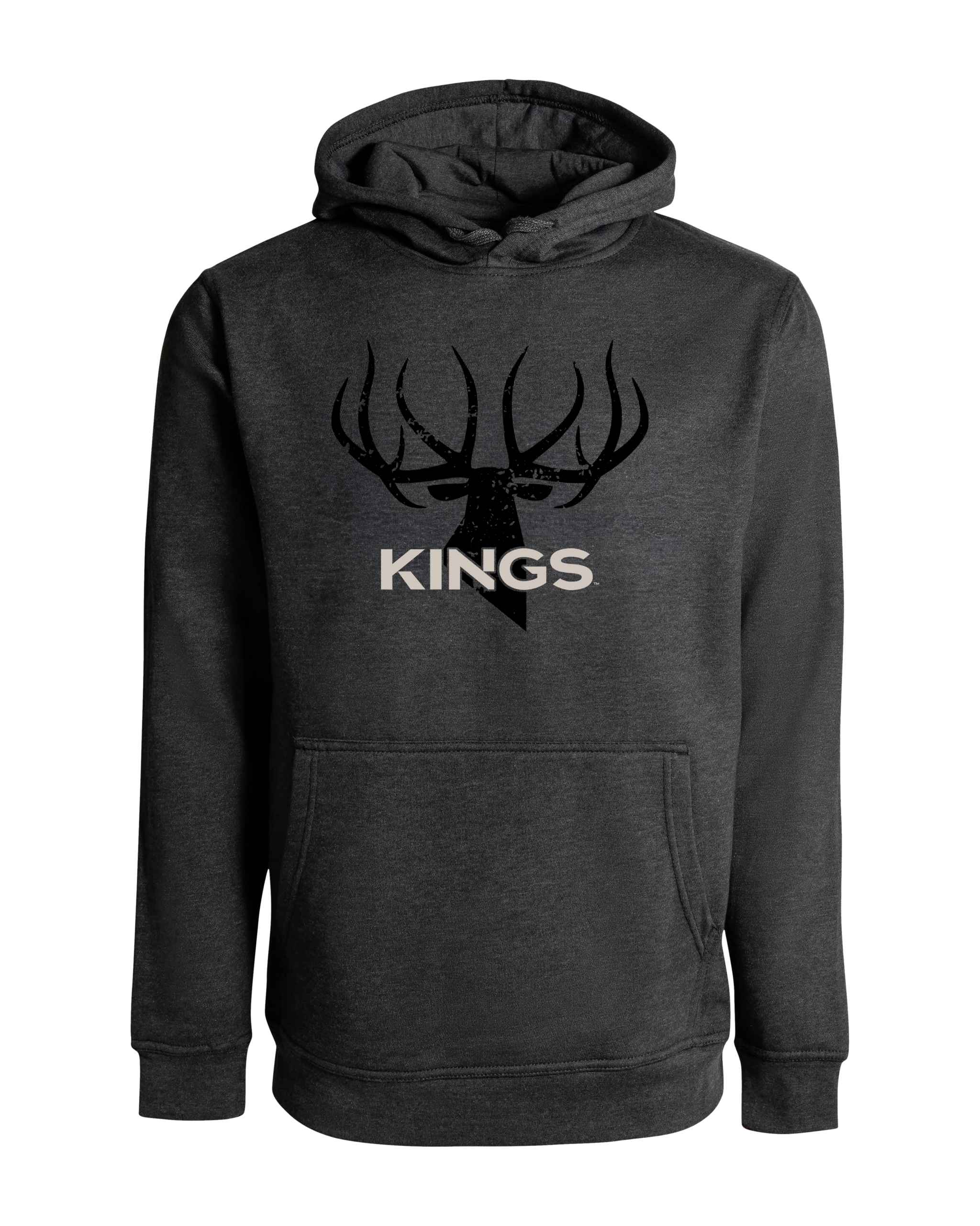 kings classic logo hoodie - Charcoal / 2XL