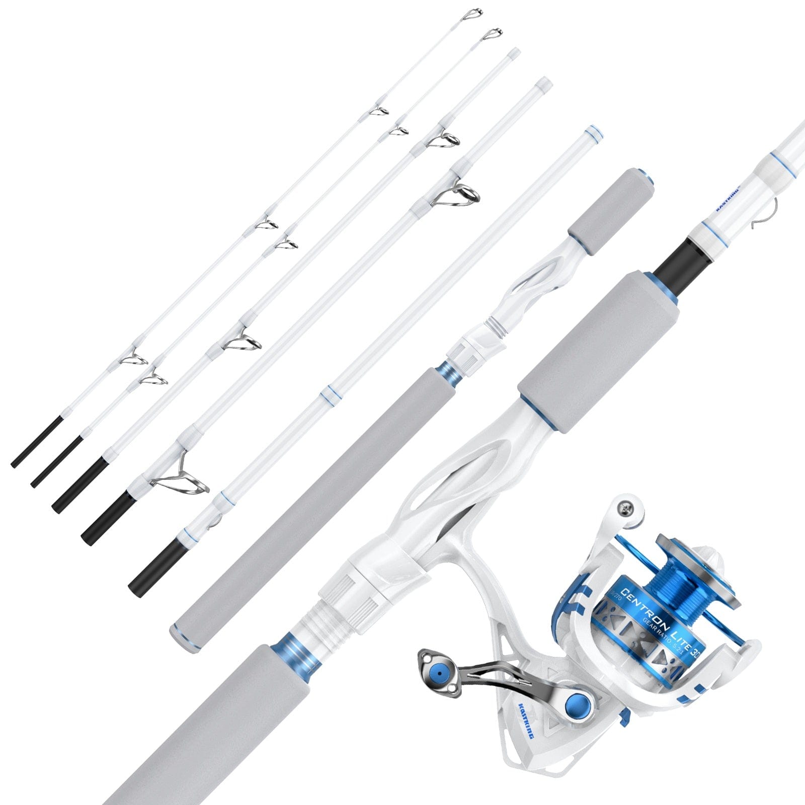 KastKing Centron Lite Travel Spinning Fishing Rod and Reel Combo
