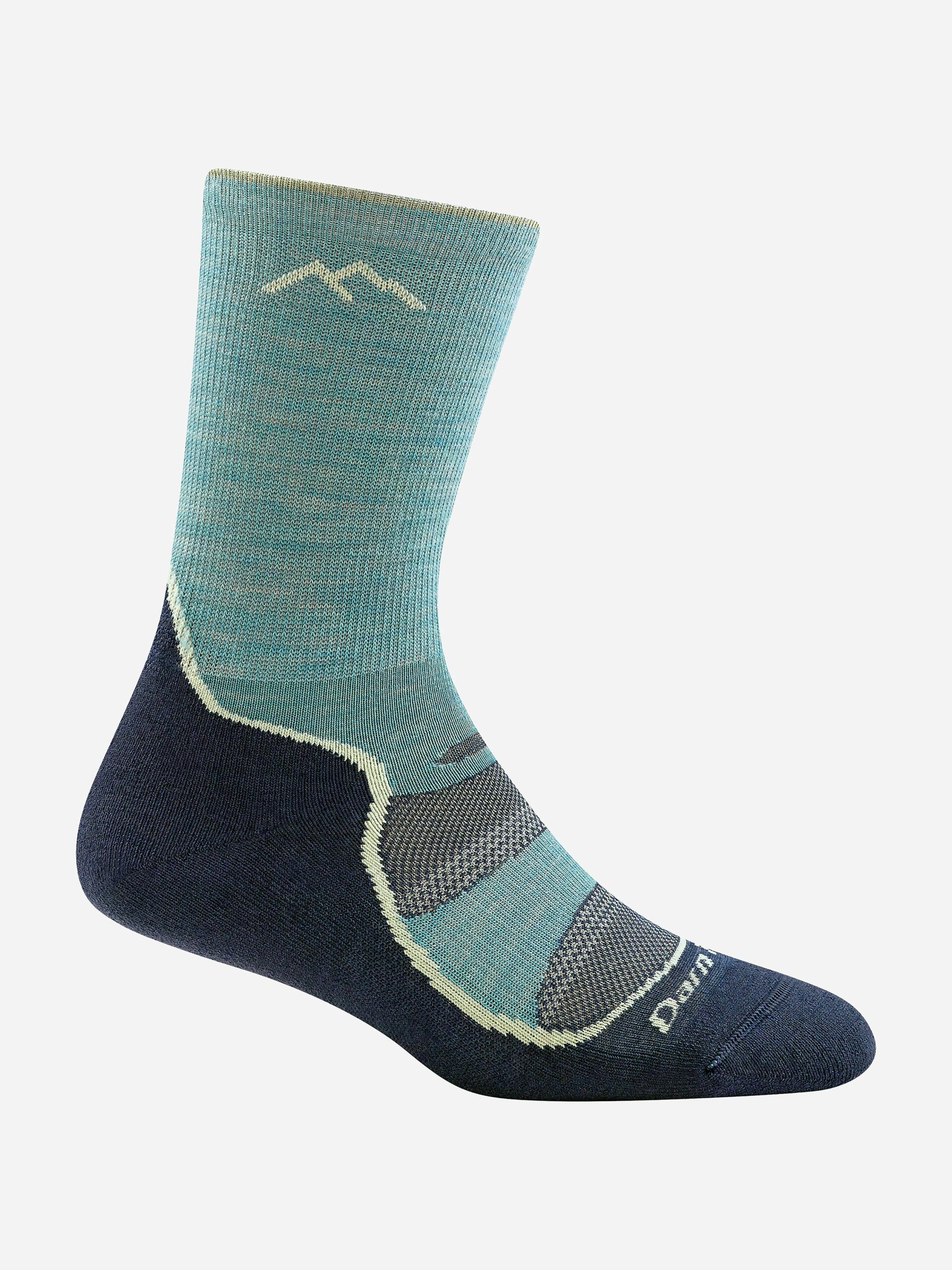 Marmot Darn Tough Women's Light Hiker Micro Crew Lightweight Hiking Socks in Darn Tough Aqua | Merino Wool - Image 3