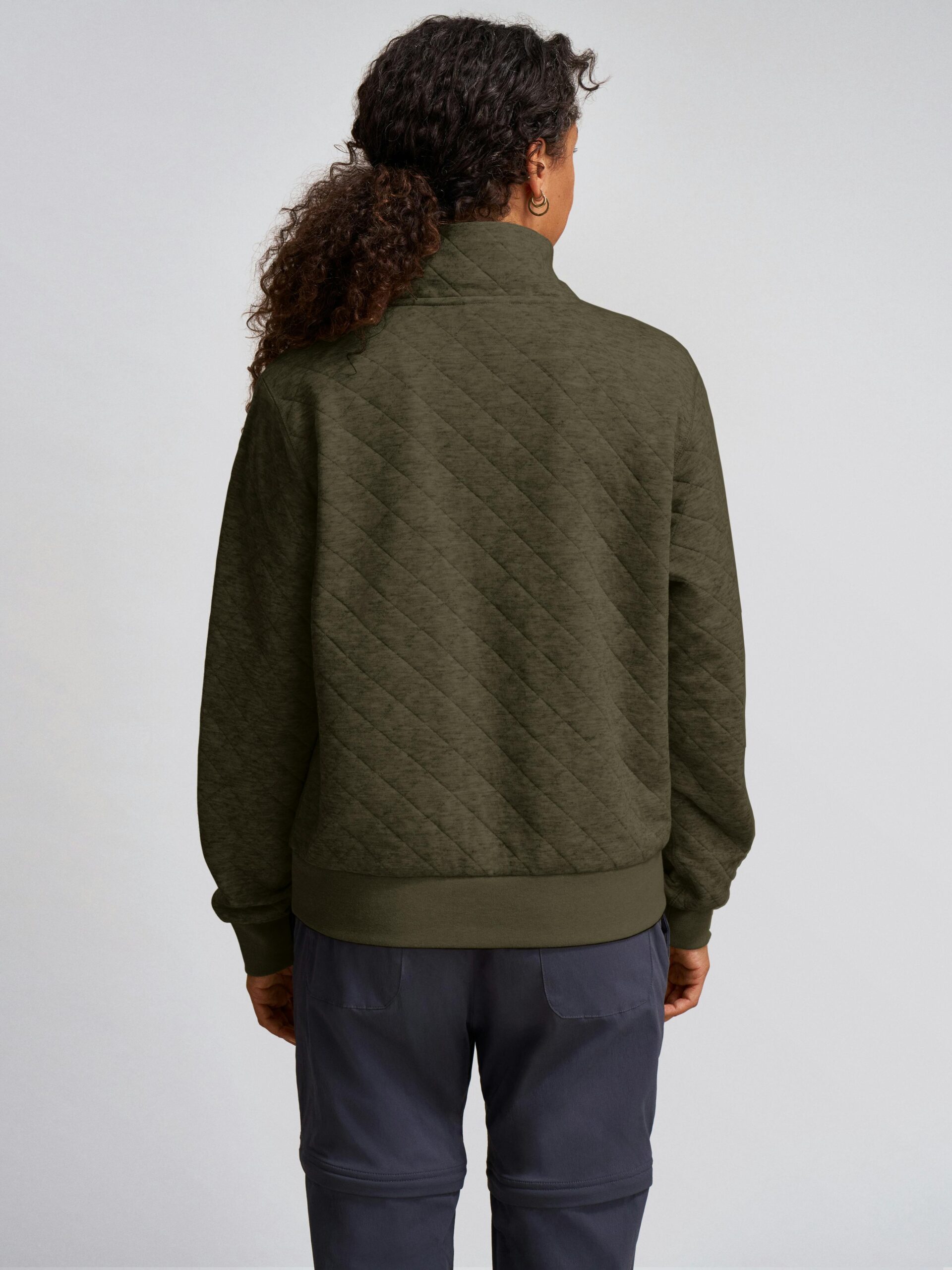 Marmot Women's Galen Quarter Snap Pullover (Spring 2025) in Nori Heather - Image 3