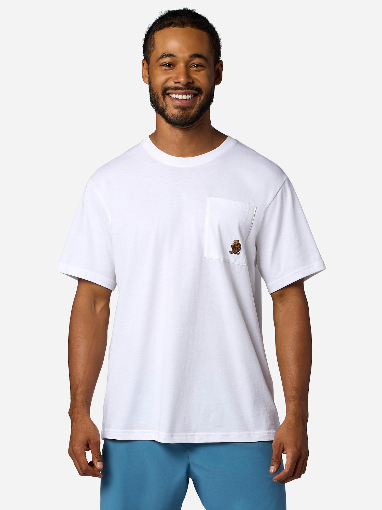 Marmot Men’s Marty Short-Sleeve Pocket T-Shirt (Spring 2026) in White | Recycled Cotton
