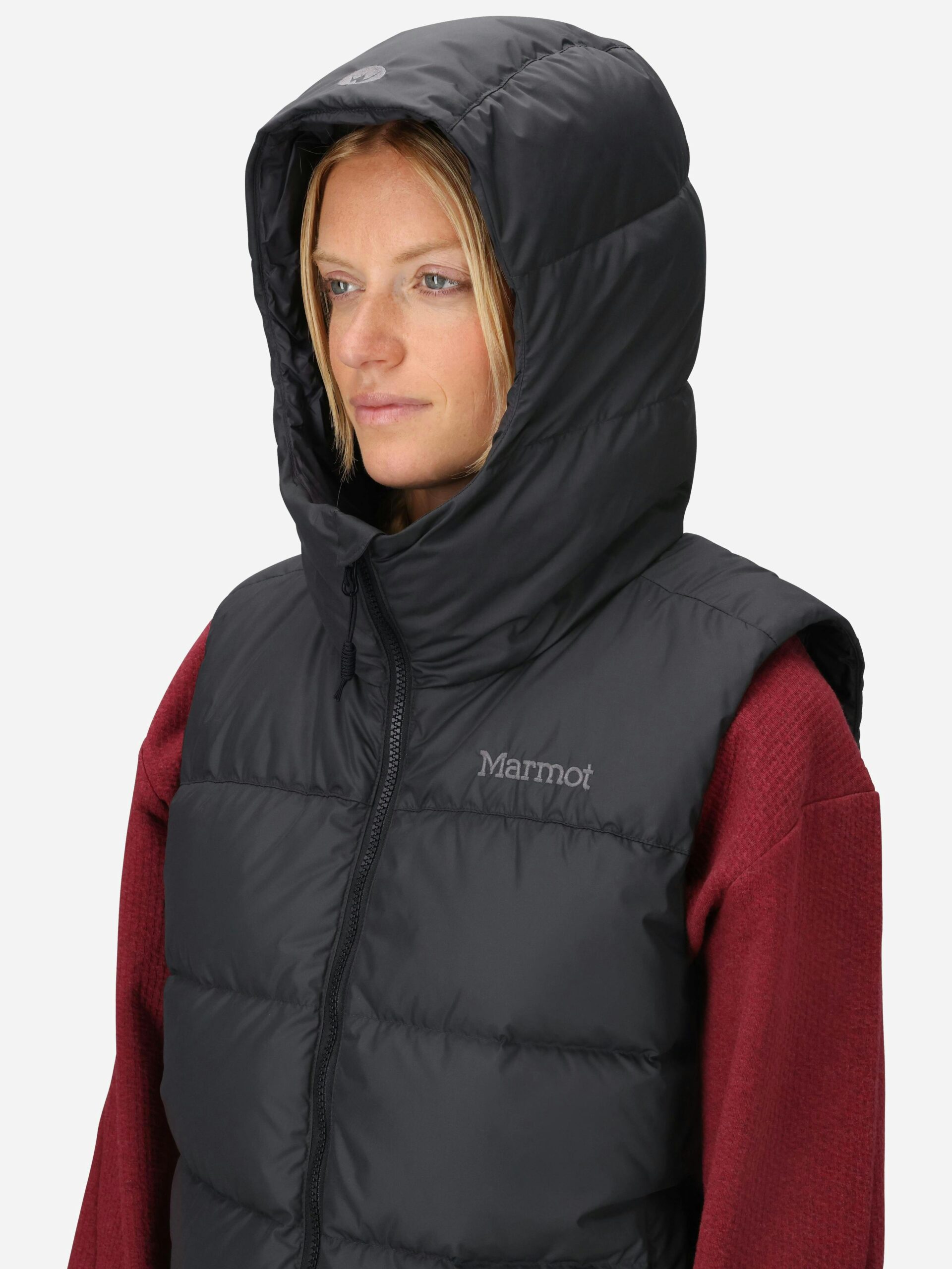 Marmot Women's Strollbridge Down Hooded Vest (Fall 2025) in Black - Image 5