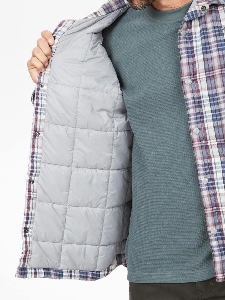 Marmot Men's Lanigan Flannel Chore Coat in Sleet | Cotton - Image 6