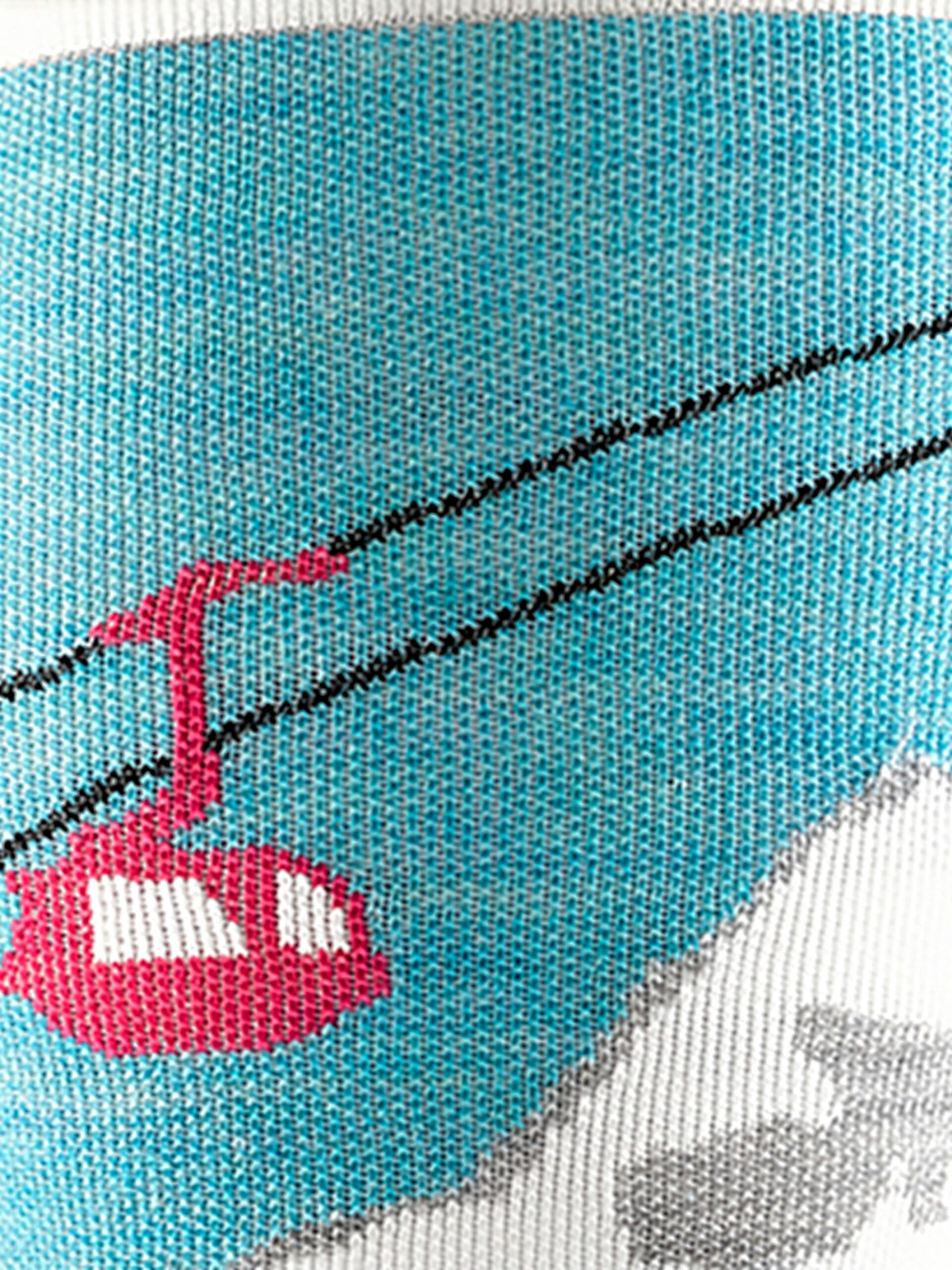 Marmot Darn Tough Women's Yeti Over-the-Calf Midweight Ski & Snowboard Socks in Darn Tough Aqua | Merino Wool - Image 5