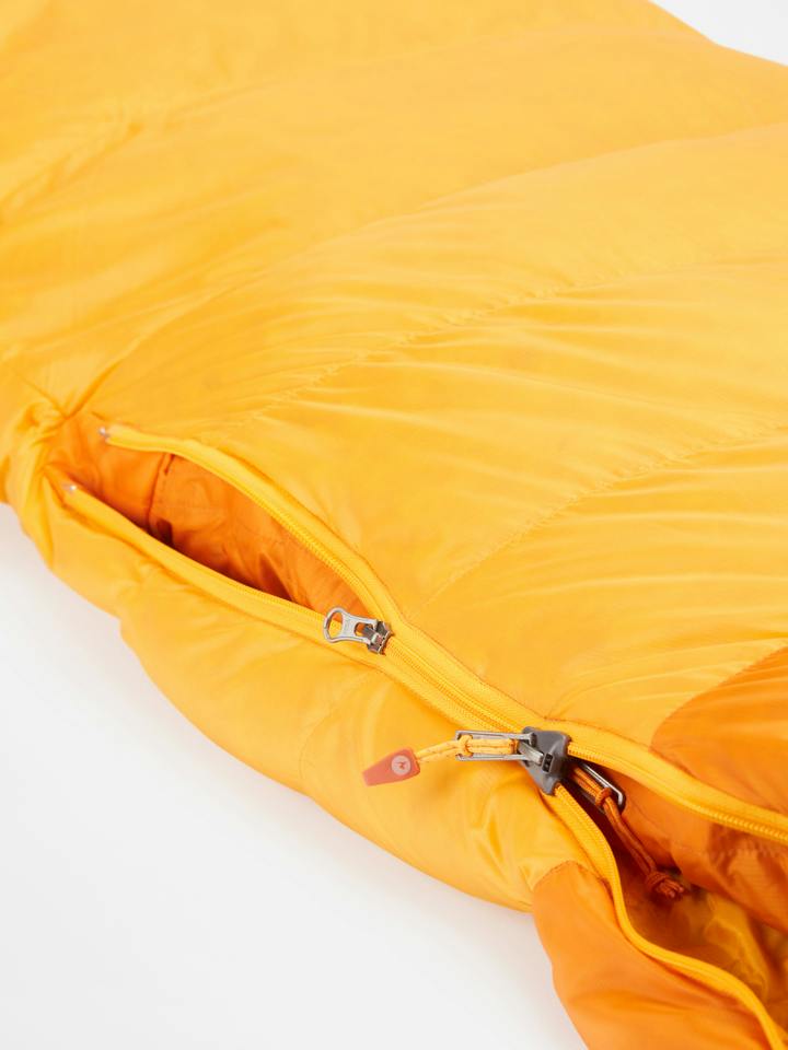Marmot Lithium Down 0° Sleeping Bag in Orange Pepper/Golden Sun - Image 5