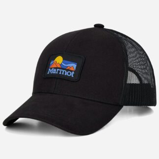 Marmot Retro Trucker Hat in Black | Cotton