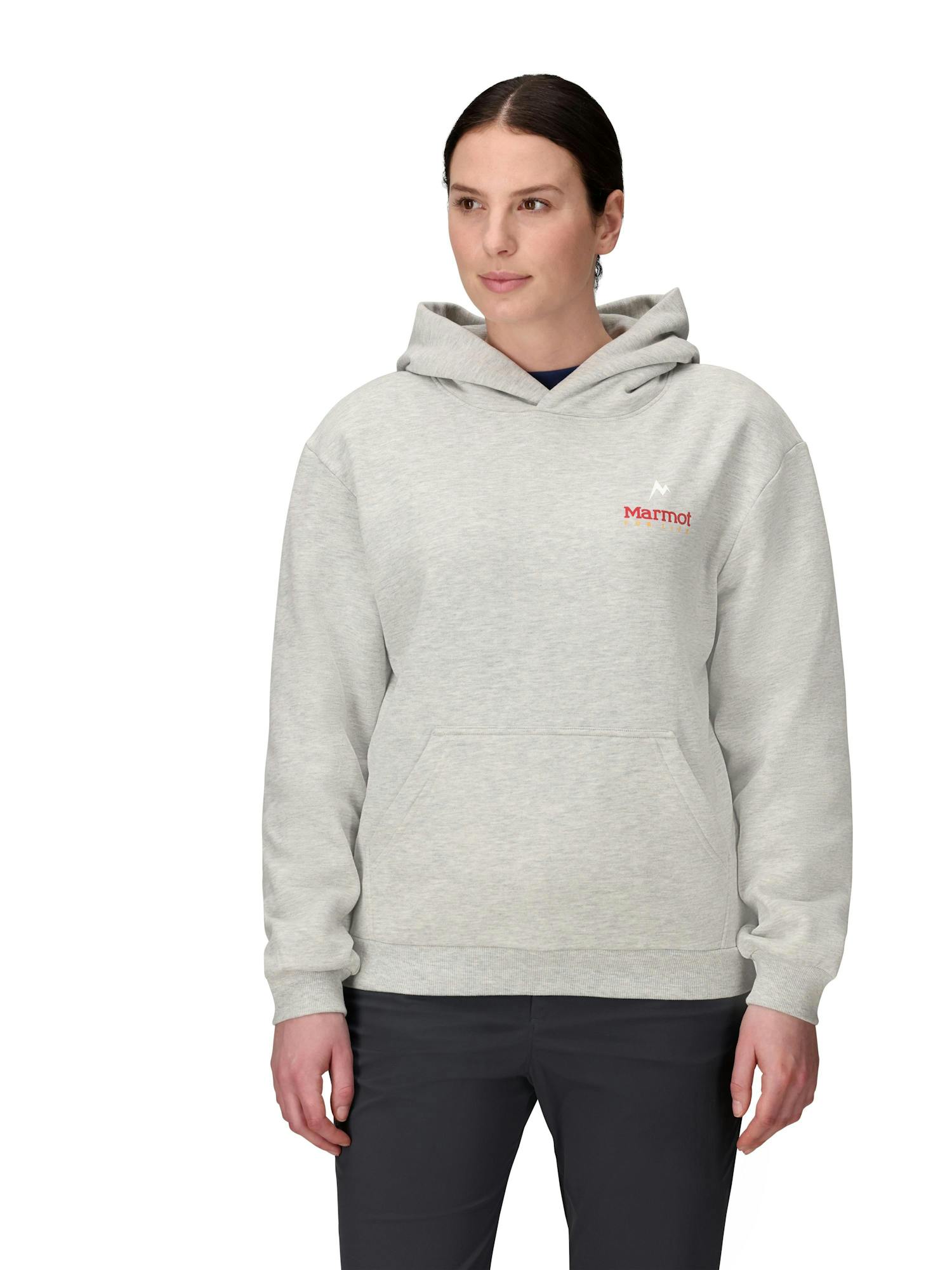 Marmot Women's For Life Hoody (Fall 2025) in Light Grey Heather | Cotton