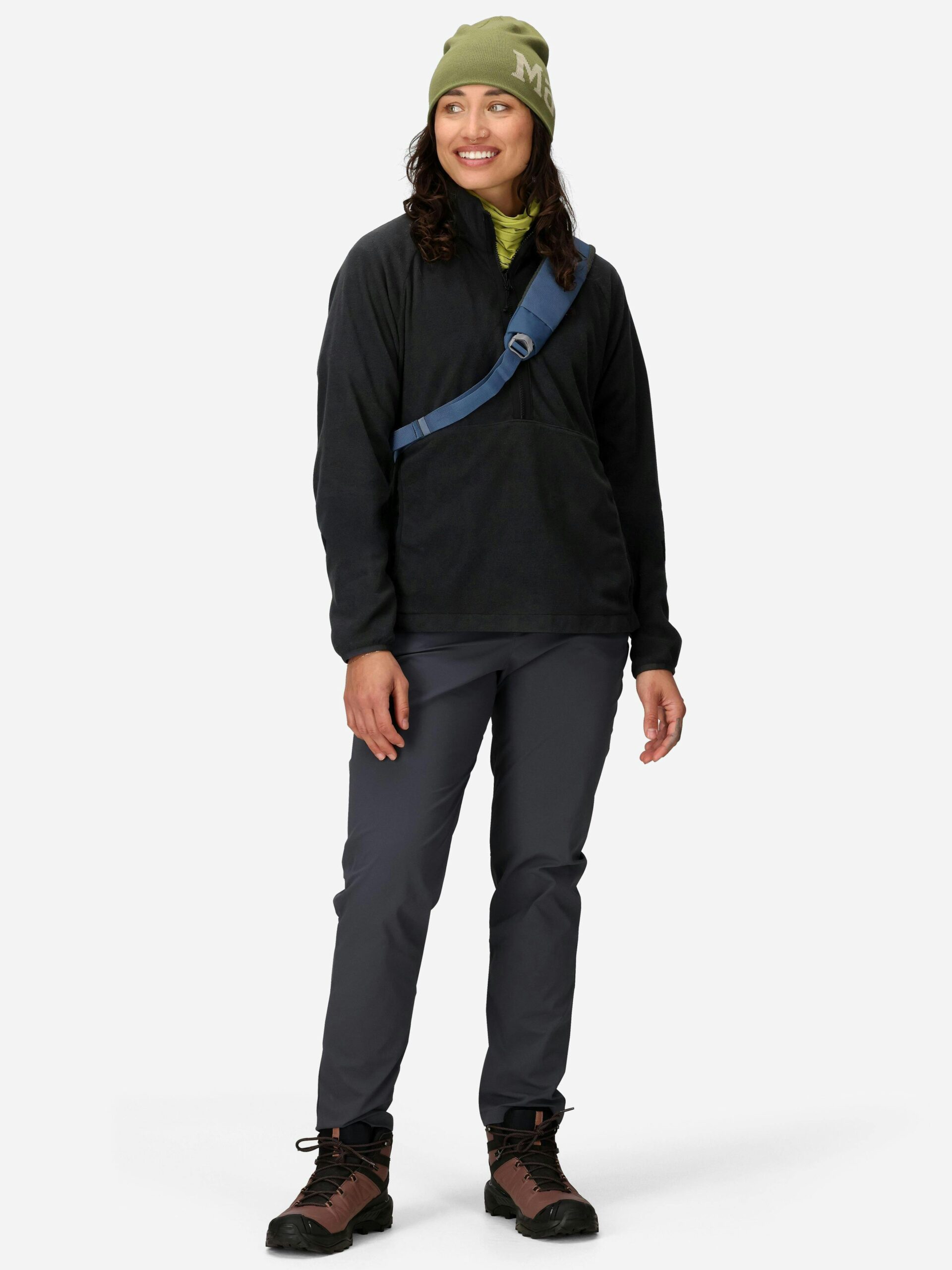 Marmot Women's Upward Fleece Half-Zip Pullover in Black - Image 4