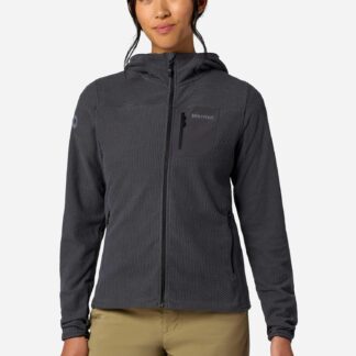 Marmot Women's AirFleece Performance Full-Zip Hoody in Blackened
