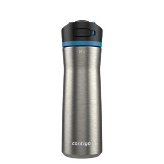 Contigo® Ashland Chill 2.0 Stainless Steel Water Bottle with AUTOSPOUT® Lid | 24oz | Blue Poppy Trim | Cup Holder