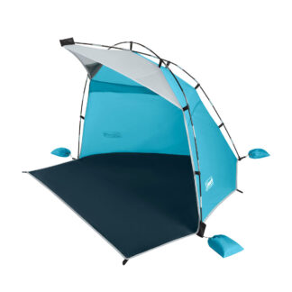 Coleman Skyshade™ Small Compact Beach Shade | Caribbean Sea | 5.5 ft. x 5.5 ft. x 3.4 ft. | Carribean Blue