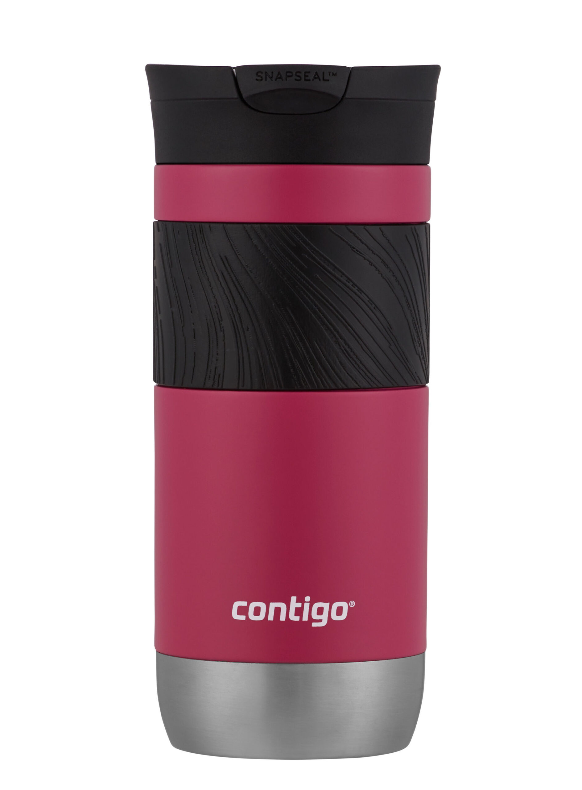 Contigo® Byron 2.0 Stainless Steel Travel Mug with SNAPSEAL™ Lid and Grip | 16oz | Dragon Fruit | Cup Holder