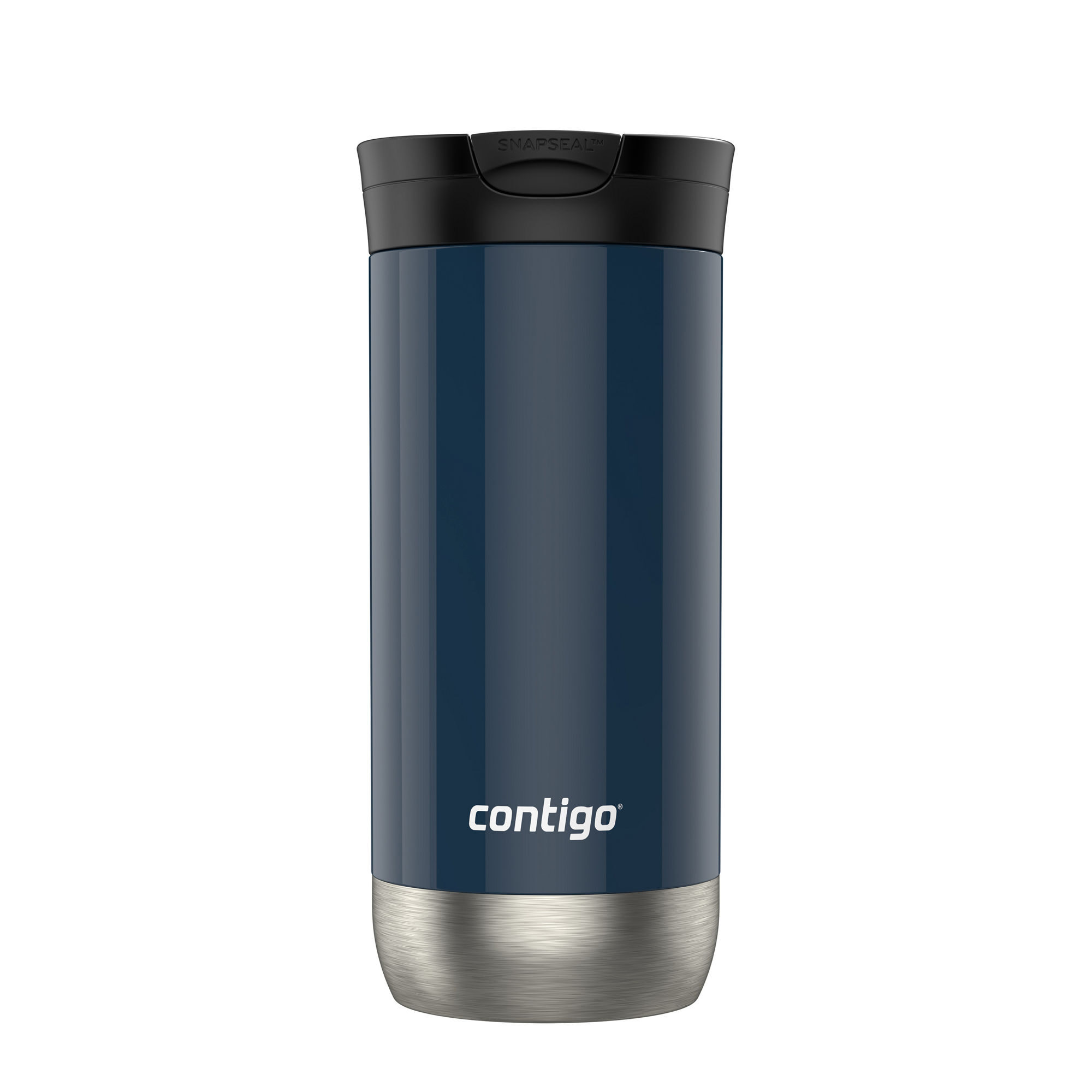 Contigo® Huron 2.0 Stainless Steel Travel Mug with SNAPSEAL™ Lid | 16oz | Blueberry | Cup Holder