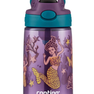 Contigo® Kids Straw Water Bottle with AUTOSPOUT® Lid | 14oz | Eggplant Mermaid