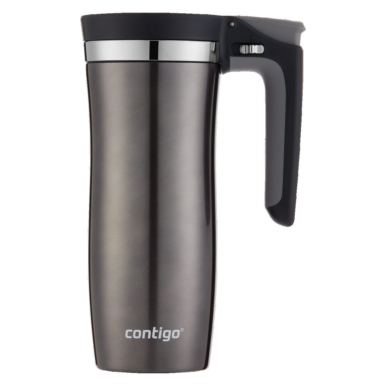 Contigo® Handled AUTOSEAL® Stainless Steel Travel Mug with Easy-Clean Lid | 16oz | Gunmetal | Cup Holder