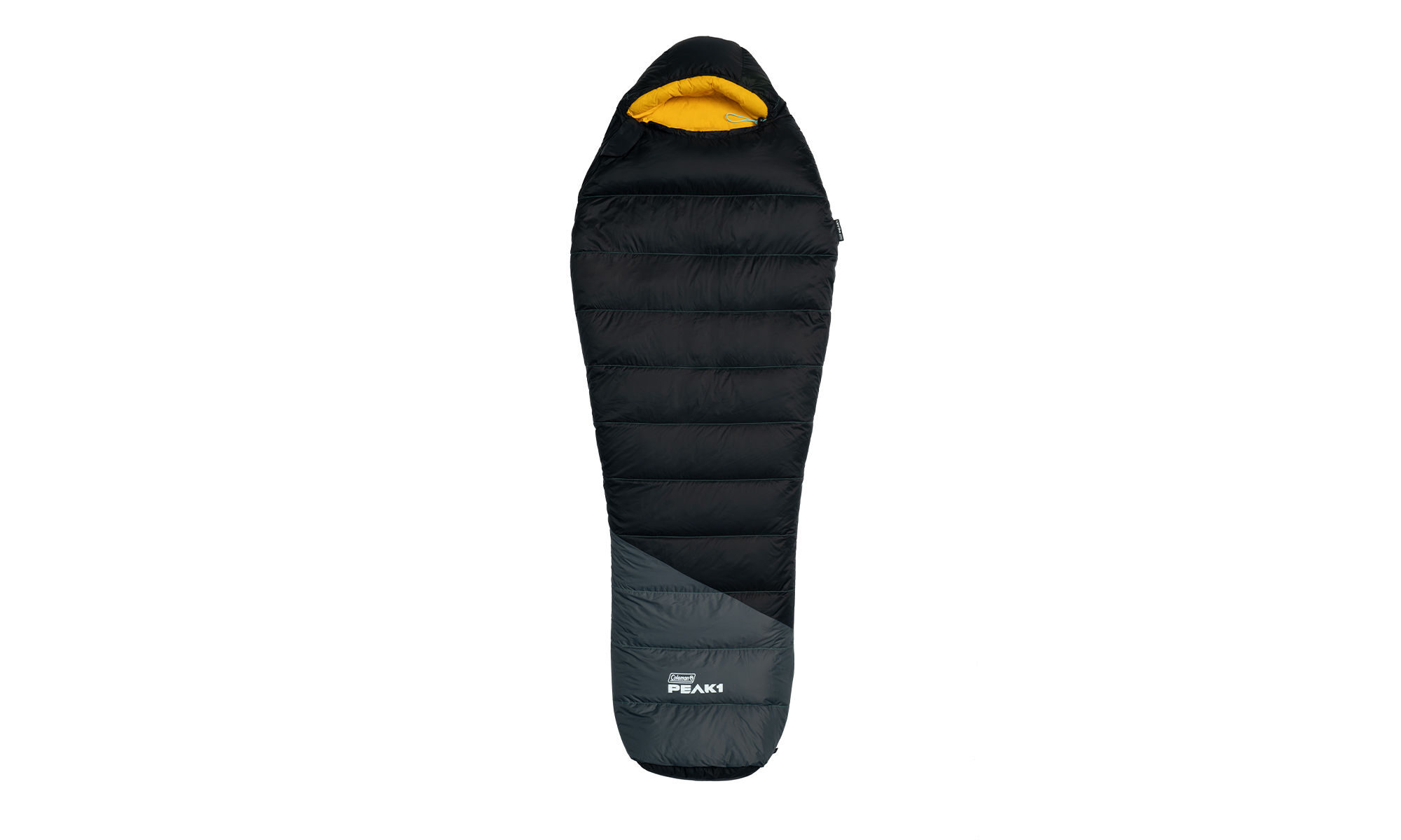 Coleman Peak1™ 0°F Mummy Down Sleeping Bag - Regular | Weight 3.75 Lbs.; Compressed Size 9.1” X 16.5”; 80”L X 31”W | Black