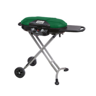 Coleman RoadTrip® X-Cursion 2 Burner Propane Gas Portable Grill | Green | 20,000 BTUs | 2 Independently Adjustable Burners | Easy Cleaning