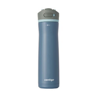 Contigo® Wells Chill Stainless Steel Filter Water Bottle with AUTOSPOUT® Straw Lid | 24 Oz. | Dark Ice | Cup Holder