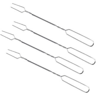 Coleman 20-Inch Metal Skewer Toaster Forks | Set of 4 | Silver
