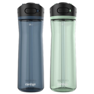 Contigo® Ashland 2.0 Water Bottle with AUTOSPOUT® Lid | 24 oz | 2-Pack | Blueberry | Cup Holder