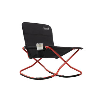 Coleman Cross Rocker Outdoor Rocking Chair | 26 x 31.5"L x 27"W; folded is 30.75 x 6.25"L x 27"W,"eComFeature8"BenefitLong":"WEIGHT: 10.8 lbs | Black