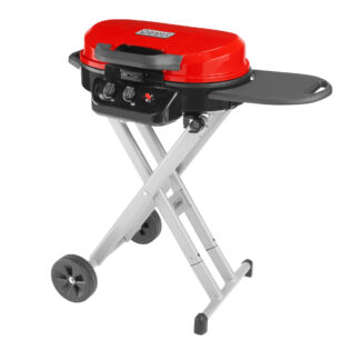 Coleman RoadTrip® 225 Portable Stand-Up Propane Grill | Red | Push-Button Ignition