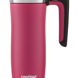 Contigo® Handled Stainless Steel Travel Mug with Easy-Clean AUTOSEAL® Lid | 16oz | Dragon Fruit | Cup Holder