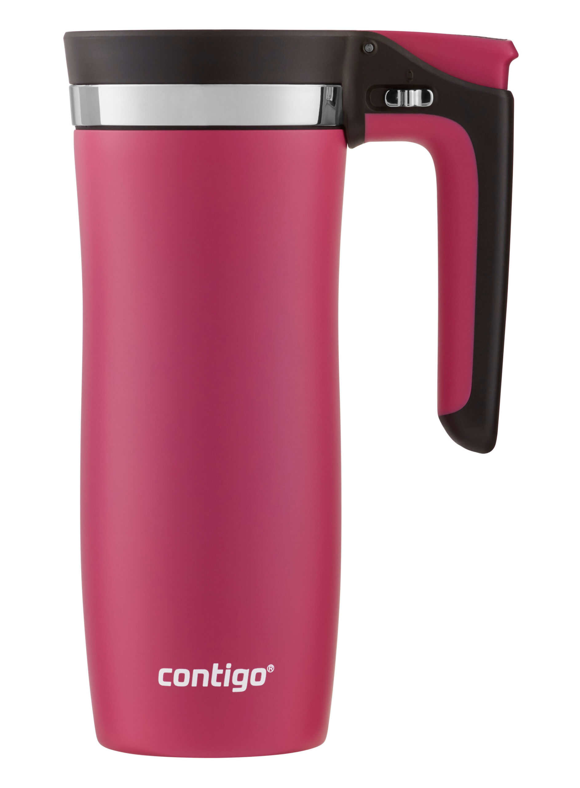 Contigo® Handled Stainless Steel Travel Mug with Easy-Clean AUTOSEAL® Lid | 16oz | Dragon Fruit | Cup Holder