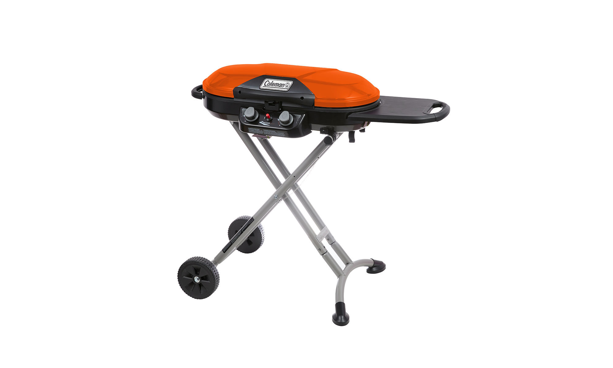 Coleman RoadTrip® X-Cursion 2 Burner Propane Gas Portable Grill | Orange | 20,000 BTUs | 2 Independently Adjustable Burners | Easy Cleaning