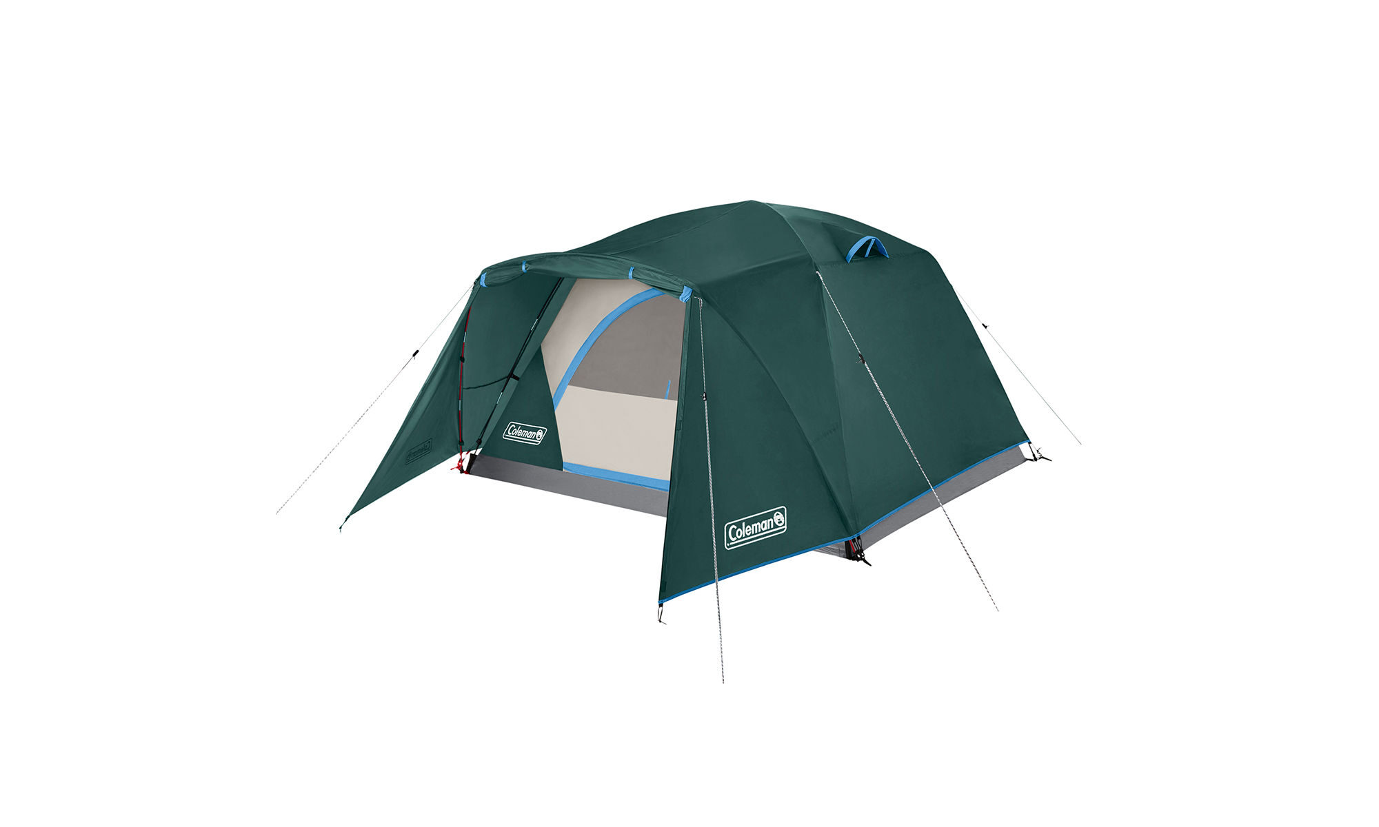 Coleman Skydome™ 4-Person Camping Tent with Full-Fly Vestibule | Evergreen | 8 x 7 ft