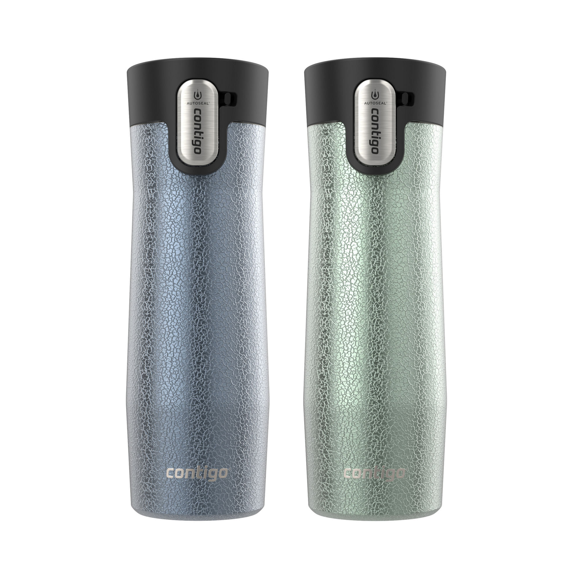 Contigo® West Loop 3.0 Stainless Steel Travel Mug with AUTOSEAL® Lid | 20oz | 2-Pack | Crystal Lakeside & Crystal Agave