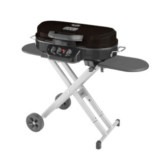 Coleman RoadTrip® 225 Portable Stand-Up Propane Grill | Midnight Black | Push-Button Ignition