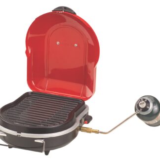Coleman Fold N Go™+ Propane Grill | Red | Push-Button Ignition