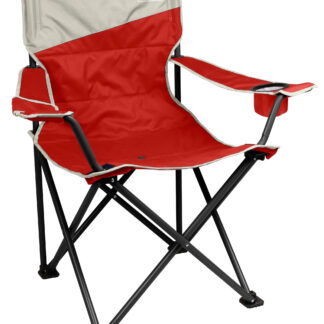 Coleman Big & Tall Quad Camping Chair | Seat width is 24 | Red | Cup Holder