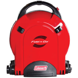 Coleman Fold N Go™ Propane Stove | Red | 10,000-BTUs | 2 Independently Adjustable Burners | Easy Cleaning | Push-Button Ignition