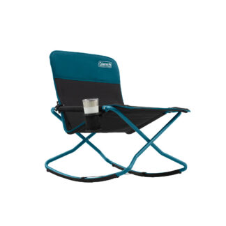 Coleman Cross Rocker Outdoor Rocking Chair | 26 x 31.5"L x 27"W; folded is 30.75 x 6.25"L x 27"W,"eComFeature8"BenefitLong":"WEIGHT: 10.8 lbs | Ocean
