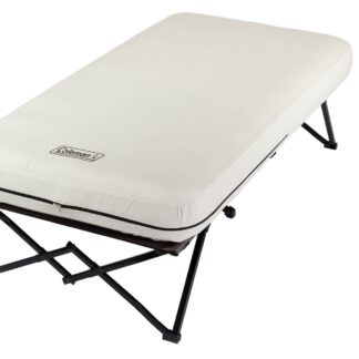Coleman Airbed Cot - Twin | 74"L x 40"W x 23.5"H,"eComFeature12"BenefitLong":"Carry bag | White | Cup Holder