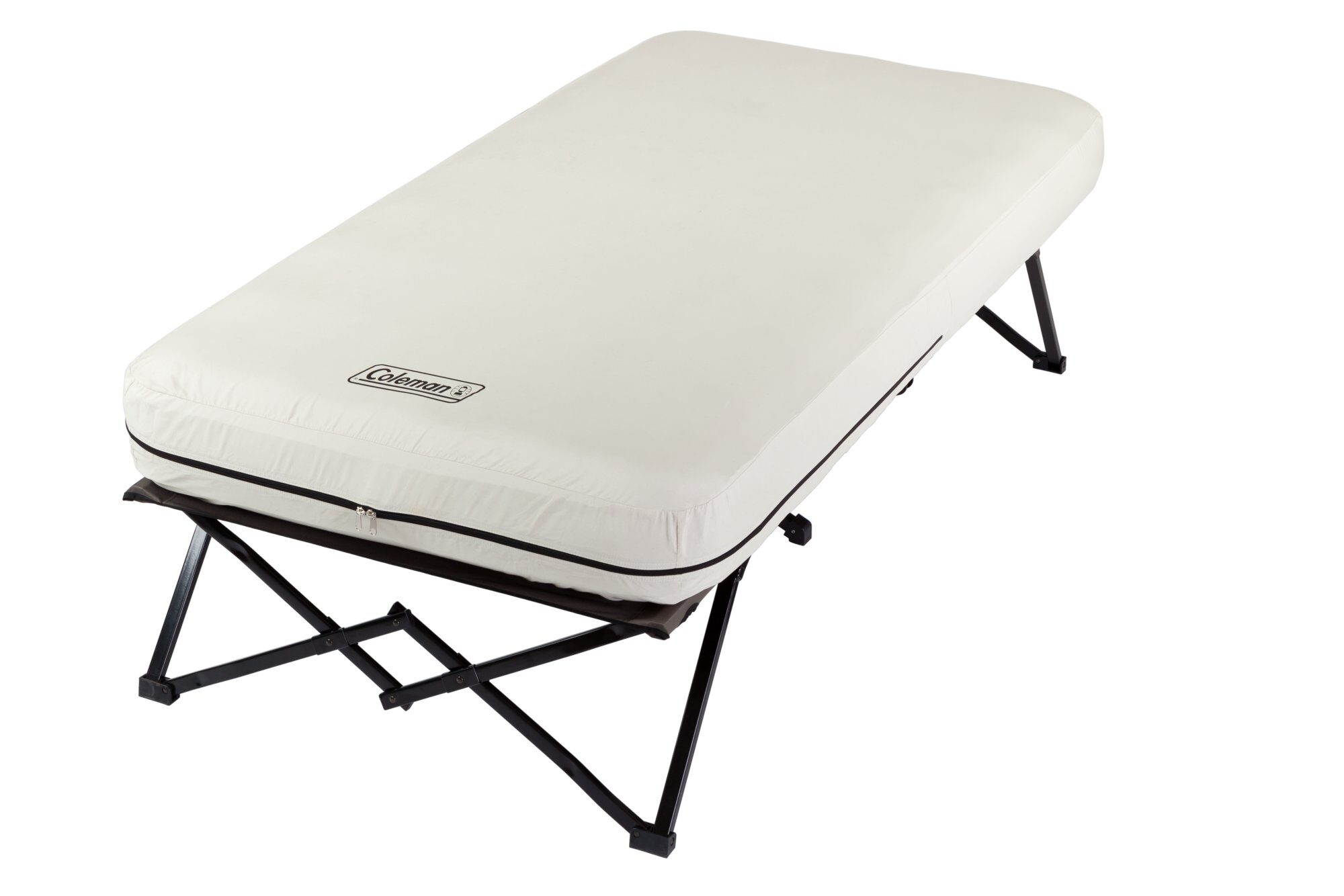 Coleman Airbed Cot - Twin | 74"L x 40"W x 23.5"H,"eComFeature12"BenefitLong":"Carry bag | White | Cup Holder
