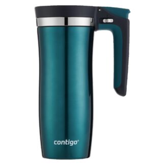 Contigo® Handled Stainless Steel Travel Mug with Easy-Clean AUTOSEAL® Lid | 16oz | Evergreen | Cup Holder