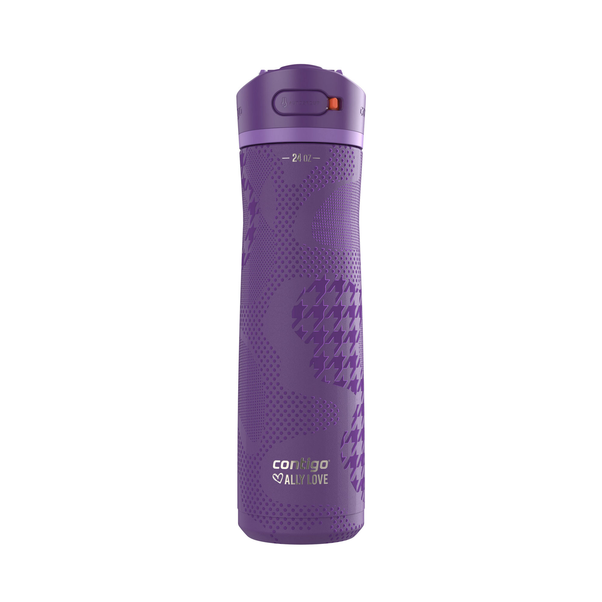 Contigo® x Ally Love Ashland Chill 2.0 Stainless Steel Water Bottle with AUTOSPOUT® Lid | 24oz | Violet | Cup Holder