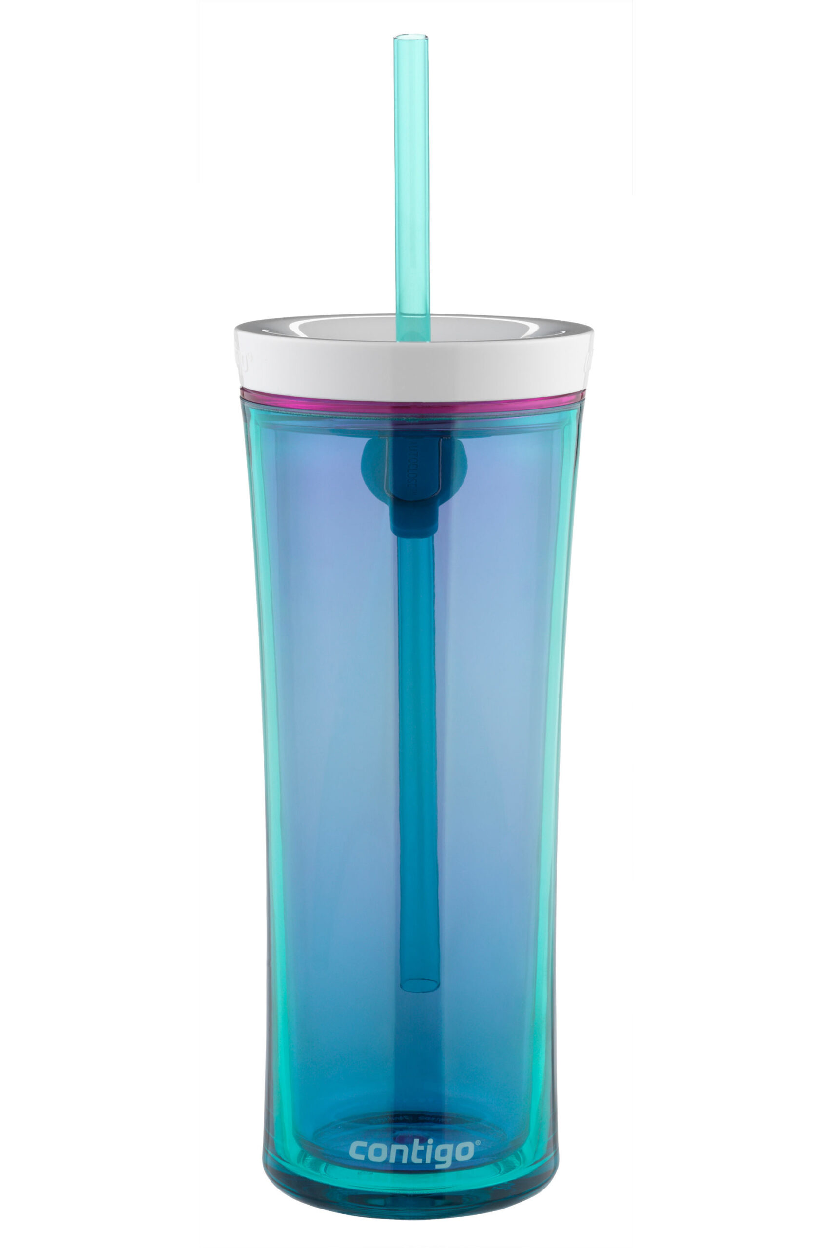 Contigo AUTOCLOSE® Shake & Go® 20oz | Tumbler | Scuba With Bubblegum Pink | Cup Holder