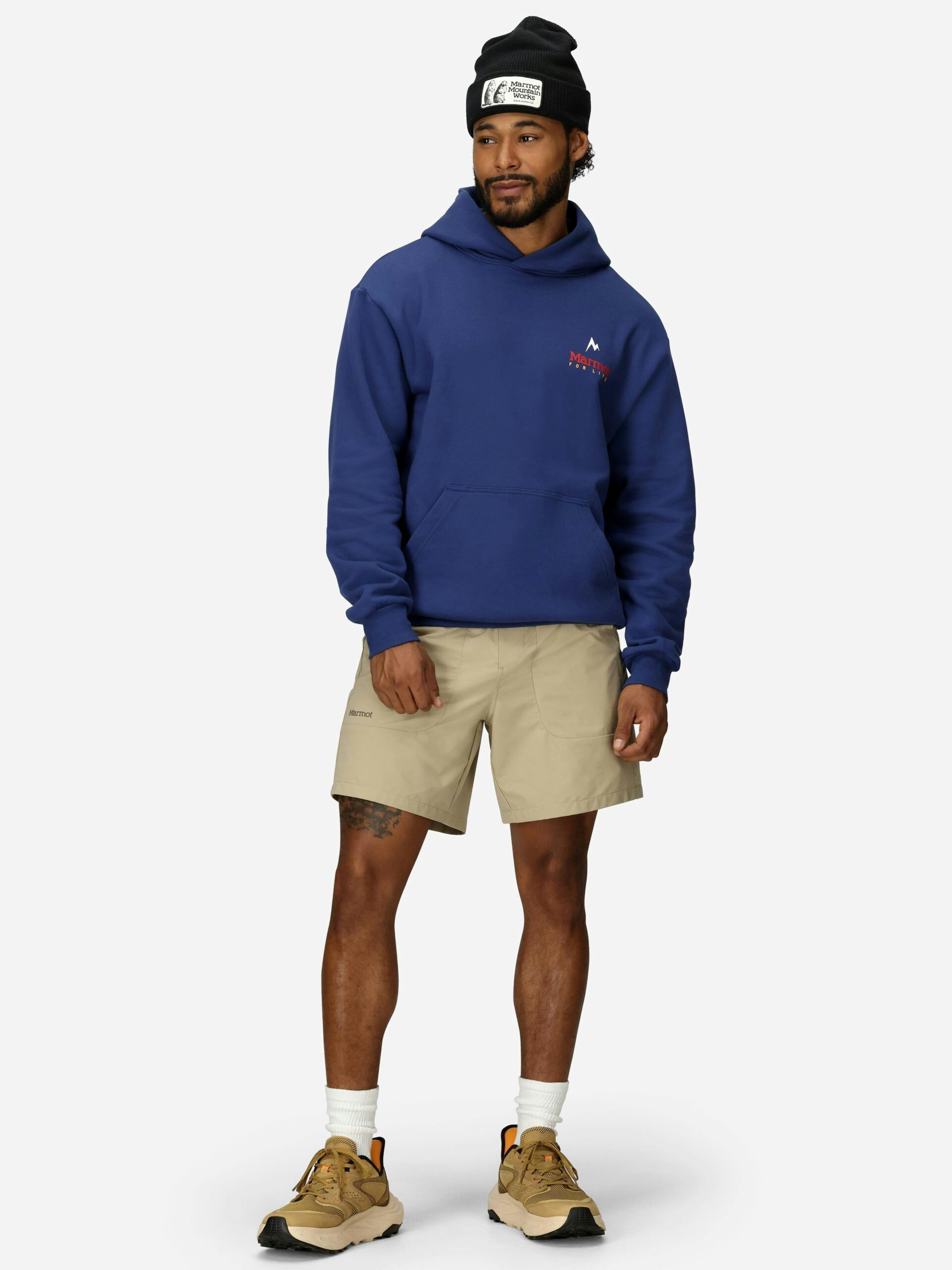 Marmot For Life Hoodie (Fall 2025) Shirt in Twilight Blue | Cotton - Image 4