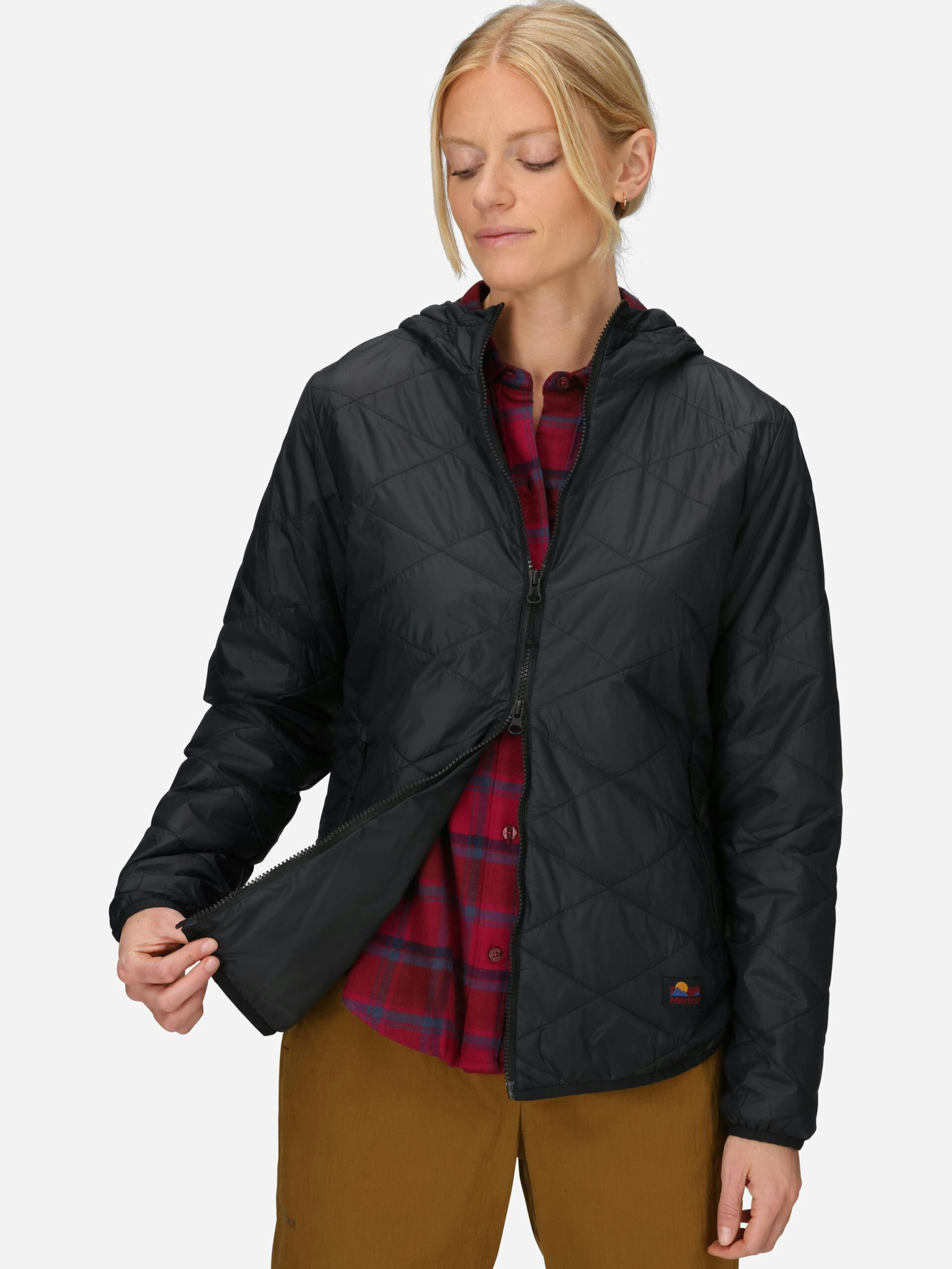 Marmot Women's Onward Insulated Hoody in Black - Image 5
