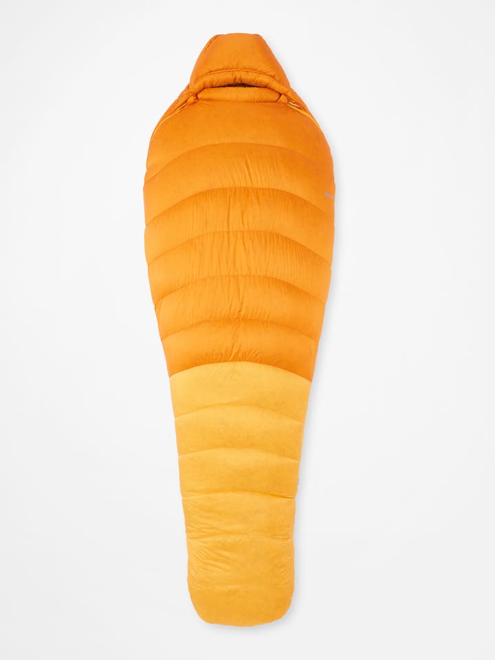 Marmot Lithium Down 0° Sleeping Bag in Orange Pepper/Golden Sun - Image 2