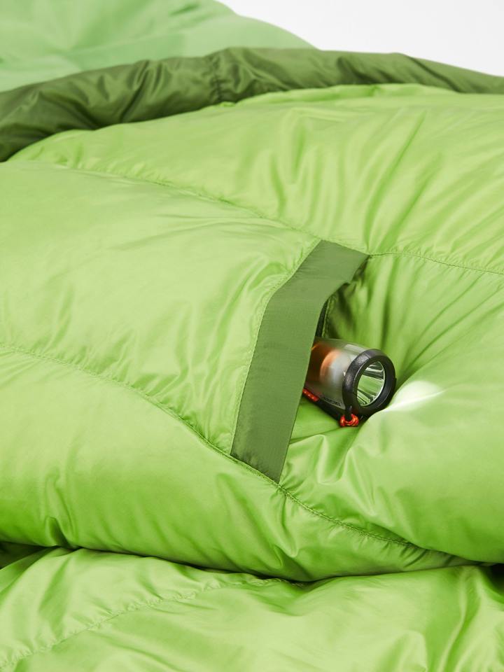 Marmot Hydrogen Down 30° Sleeping Bag in Foliage/Kiwi - Image 6